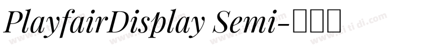 PlayfairDisplay Semi字体转换